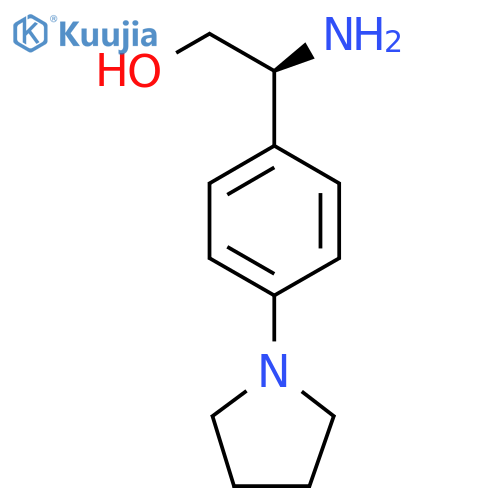 (2S)-2-amino-2-4-(pyrrolidin-1-yl)phenylethan-1-ol structure