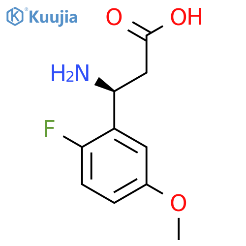 (3S)-3-Amino-3-(2-fluoro-5-methoxyphenyl)propanoic acid structure