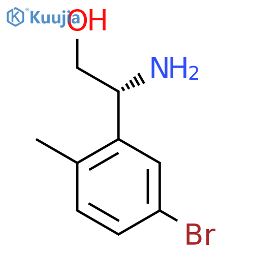 (2R)-2-amino-2-(5-bromo-2-methylphenyl)ethan-1-ol structure