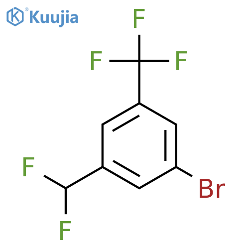 Benzene, 1-bromo-3-(difluoromethyl)-5-(trifluoromethyl)- structure