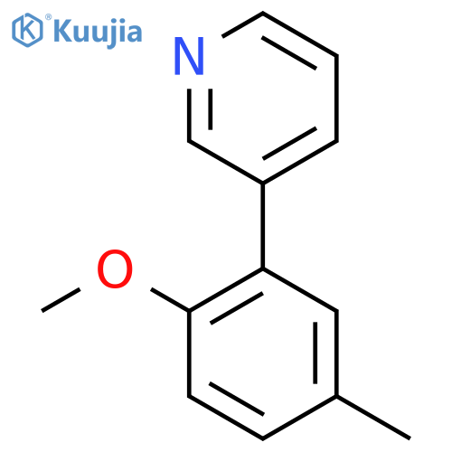 3-(2-Methoxy-5-methylphenyl)pyridine structure