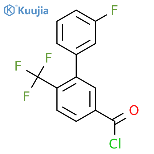 3'-Fluoro-2-(trifluoromethyl)biphenyl-5-carbonyl chloride structure