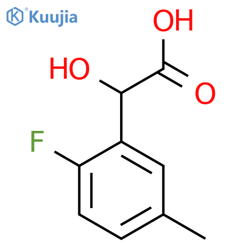 2-(2-fluoro-5-methylphenyl)-2-hydroxyacetic acid structure