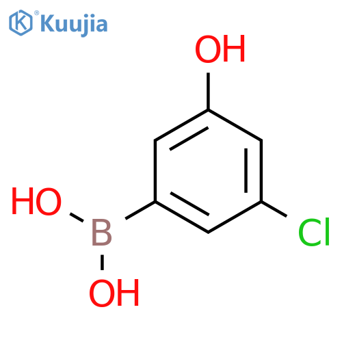 3-Chloro-5-hydroxyphenylboronic acid structure