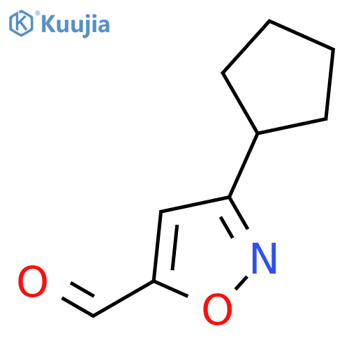 5-Isoxazolecarboxaldehyde,3-cyclopentyl- structure