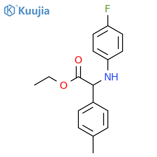 Ethyl 2-[(4-fluorophenyl)amino]-2-(4-methylphenyl)acetate structure