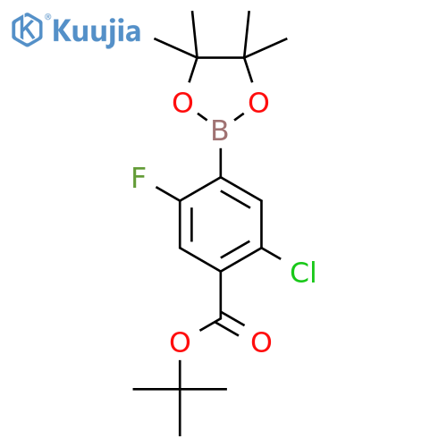 4-(t-Butoxycarbonyl)-5-chloro-2-fluorophenylboronic acid, pinacol ester structure