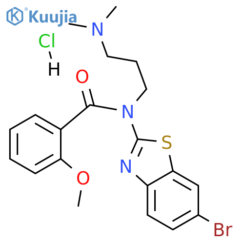 N-(6-bromo-1,3-benzothiazol-2-yl)-N-[3-(dimethylamino)propyl]-2-methoxybenzamide hydrochloride structure