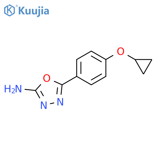 5-[4-(cyclopropyloxy)phenyl]-1,3,4-oxadiazol-2-amine structure