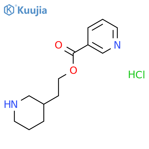 2-(3-Piperidinyl)ethyl nicotinate hydrochloride structure