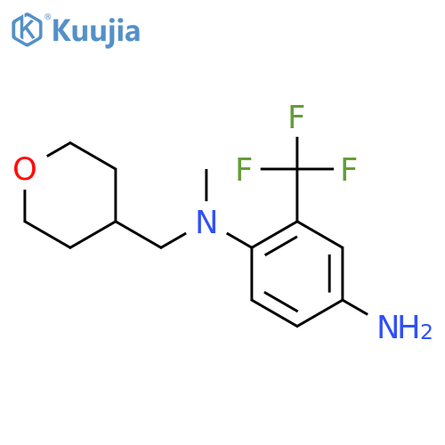 N-1-Methyl-N-1-(tetrahydro-2H-pyran-4-ylmethyl)-2-(trifluoromethyl)-1,4-benzenediamine structure