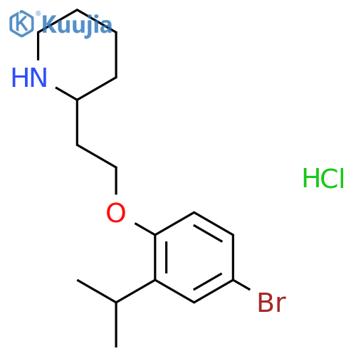 2-2-(4-Bromo-2-isopropylphenoxy)ethylpiperidinehydrochloride structure