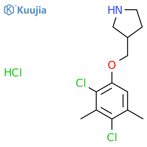 3-(2,4-Dichloro-3,5-dimethylphenoxy)methyl-pyrrolidine hydrochloride structure