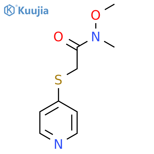 N-Methoxy-N-methyl-2-(pyridin-4-ylsulfanyl)acetamide structure
