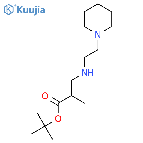 Tert-Butyl 2-methyl-3-{[2-(piperidin-1-yl)ethyl]amino}propanoate structure