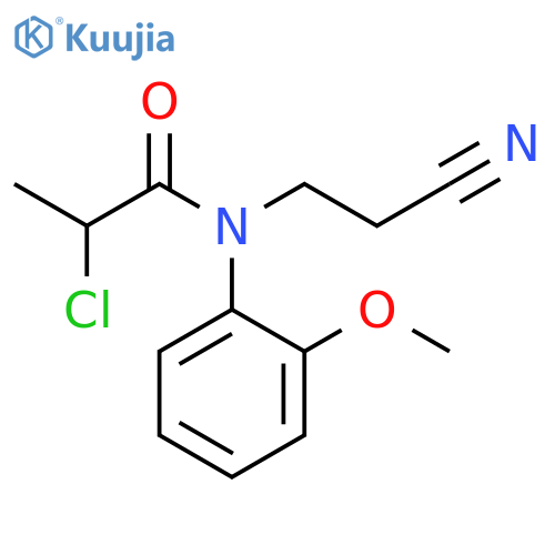 2-chloro-N-(2-cyanoethyl)-N-(2-methoxyphenyl)propanamide structure
