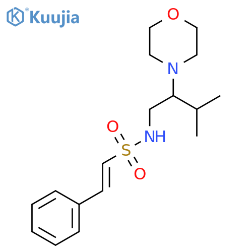 N-[3-methyl-2-(morpholin-4-yl)butyl]-2-phenylethene-1-sulfonamide structure