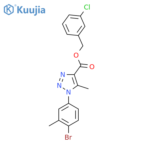 (3-chlorophenyl)methyl 1-(4-bromo-3-methylphenyl)-5-methyl-1H-1,2,3-triazole-4-carboxylate structure
