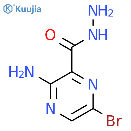 3-Amino-6-bromopyrazine-2-carbohydrazide structure
