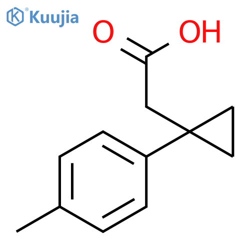 Cyclopropaneacetic acid, 1-(4-methylphenyl)- structure