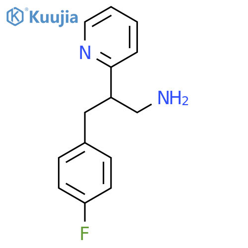 3-(4-Fluorophenyl)-2-(pyridin-2-yl)propan-1-amine structure