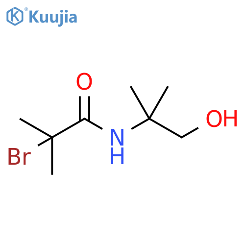 2-bromo-N-(1-hydroxy-2-methylpropan-2-yl)-2-methylpropanamide structure