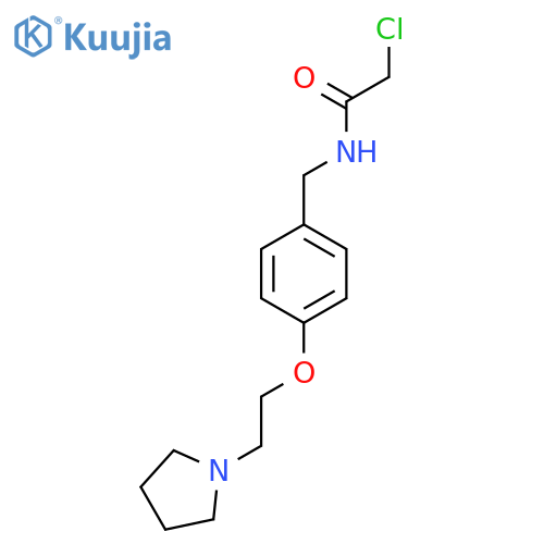 2-chloro-N-({4-[2-(pyrrolidin-1-yl)ethoxy]phenyl}methyl)acetamide structure