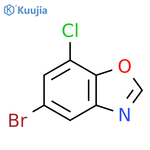 5-Bromo-7-chloro-1,3-benzoxazole structure