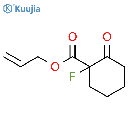 Cyclohexanecarboxylic acid, 1-fluoro-2-oxo-, 2-propenyl ester structure