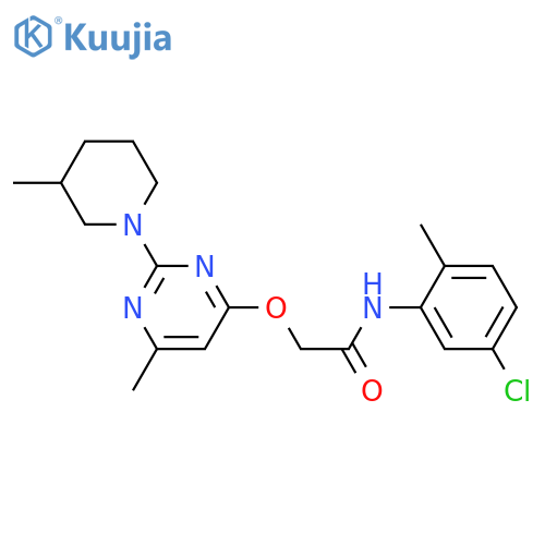 N-(5-chloro-2-methylphenyl)-2-{[6-methyl-2-(3-methylpiperidin-1-yl)pyrimidin-4-yl]oxy}acetamide structure