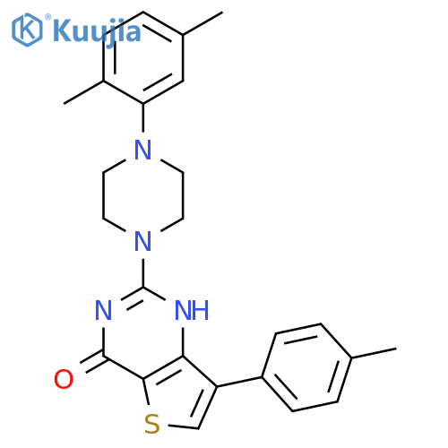 2-[4-(2,5-dimethylphenyl)piperazin-1-yl]-7-(4-methylphenyl)-3H,4H-thieno[3,2-d]pyrimidin-4-one structure