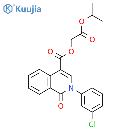 propan-2-yl 2-[2-(3-chlorophenyl)-1-oxo-1,2-dihydroisoquinoline-4-carbonyloxy]acetate structure