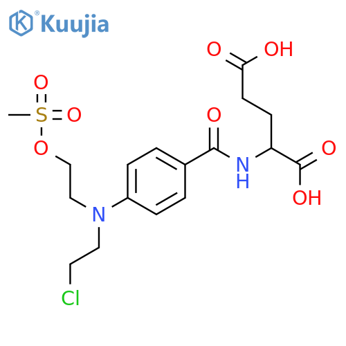 (S)-2-(4-((2-Chloroethyl)(2-((methylsulfonyl)oxy)ethyl)amino)benzamido)pentanedioic acid structure
