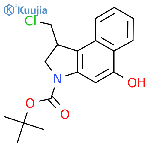 tert-Butyl 1-(chloromethyl)-5-hydroxy-1H-benzo[e]indole-3(2H)-carboxylate structure