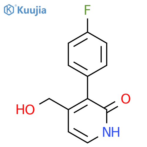 3-(4-Fluorophenyl)-2-hydroxypyridine-4-methanol structure