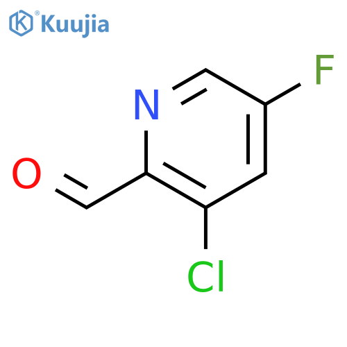 3-Chloro-5-fluoropyridine-2-carbaldehyde structure