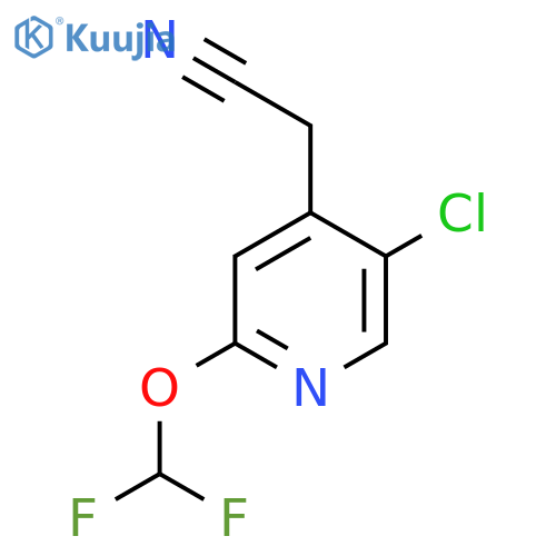 5-Chloro-2-(difluoromethoxy)pyridine-4-acetonitrile structure