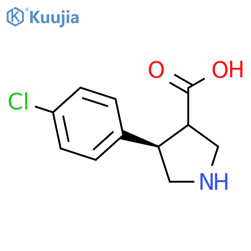 Trans-4-(4-chlorophenyl)pyrrolidine-3-carboxylic acid structure