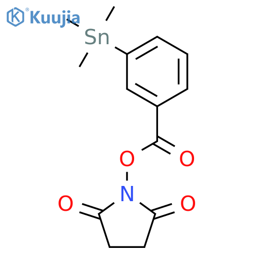 N-Succinimidyl 3-Trimethylstannyl-benzoate structure