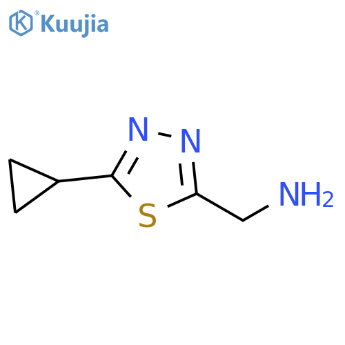 (5-cyclopropyl-1,3,4-thiadiazol-2-yl)methanamine structure