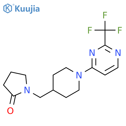 2-Pyrrolidinone,1-[[1-[2-(trifluoromethyl)-4-pyrimidinyl]-4-piperidinyl]methyl]- structure