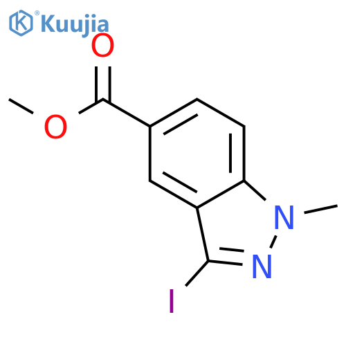 methyl 3-iodo-1-methyl-1H-indazole-5-carboxylate structure