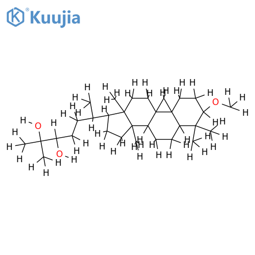 (24R)-3alpha-methoxycycloartane-24,25-diol structure