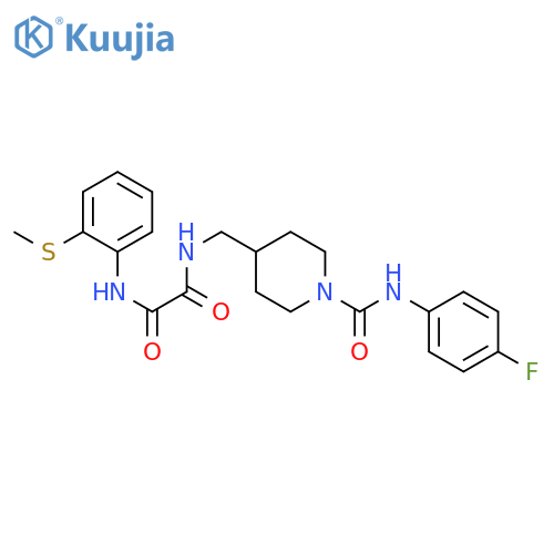 N-({1-(4-fluorophenyl)carbamoylpiperidin-4-yl}methyl)-N'-2-(methylsulfanyl)phenylethanediamide structure