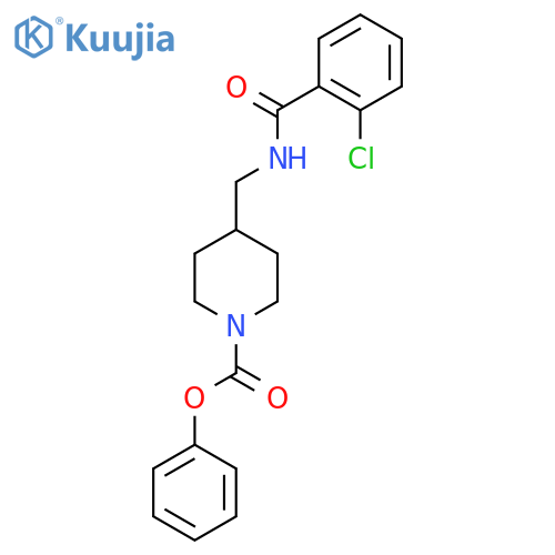 phenyl 4-{(2-chlorophenyl)formamidomethyl}piperidine-1-carboxylate structure