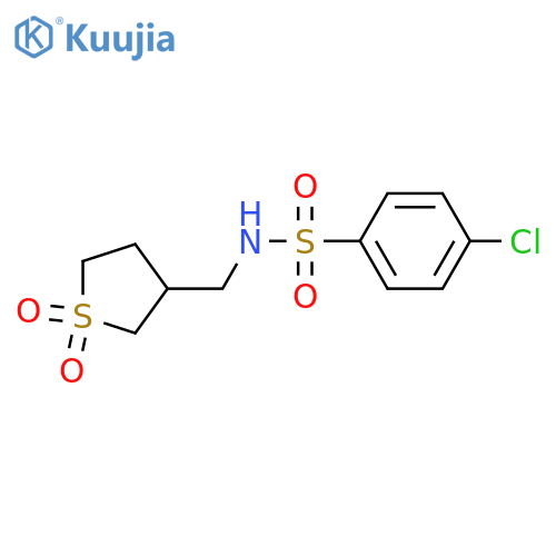 4-chloro-N-(1,1-dioxo-1lambda6-thiolan-3-yl)methylbenzene-1-sulfonamide structure