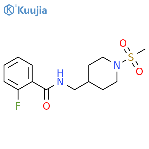 2-fluoro-N-(1-methanesulfonylpiperidin-4-yl)methylbenzamide structure