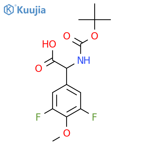 2-(3,5-Difluoro-4-methoxyphenyl)-2-[(2-methylpropan-2-yl)oxycarbonylamino]acetic acid structure