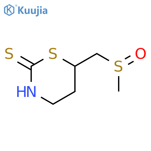 Tetrahydro-6-(methylsulfinylmethyl)-2H-1,3-thiazine-2-thione; (S)-form structure