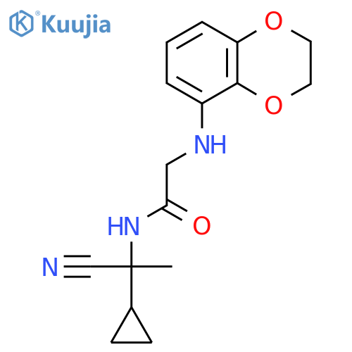 N-(1-cyano-1-cyclopropylethyl)-2-[(2,3-dihydro-1,4-benzodioxin-5-yl)amino]acetamide structure